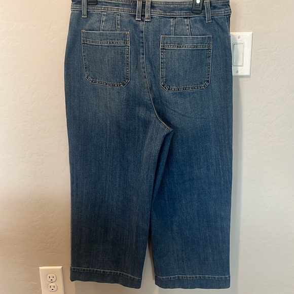 Talbots high rise wide leg crop Jean size 10 - Picture 2 of 9